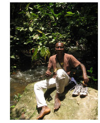 Richard à la Cascade de Kpalime au Togo